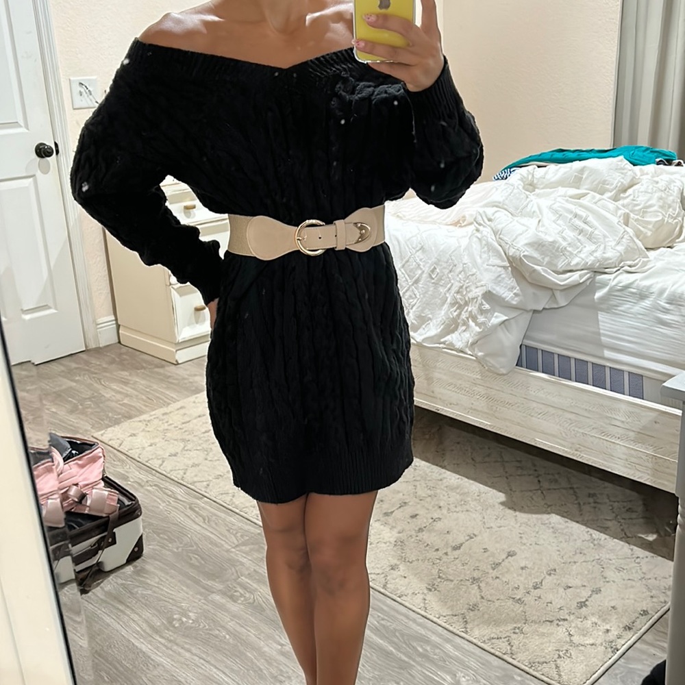 Black knit dress. Size Xs